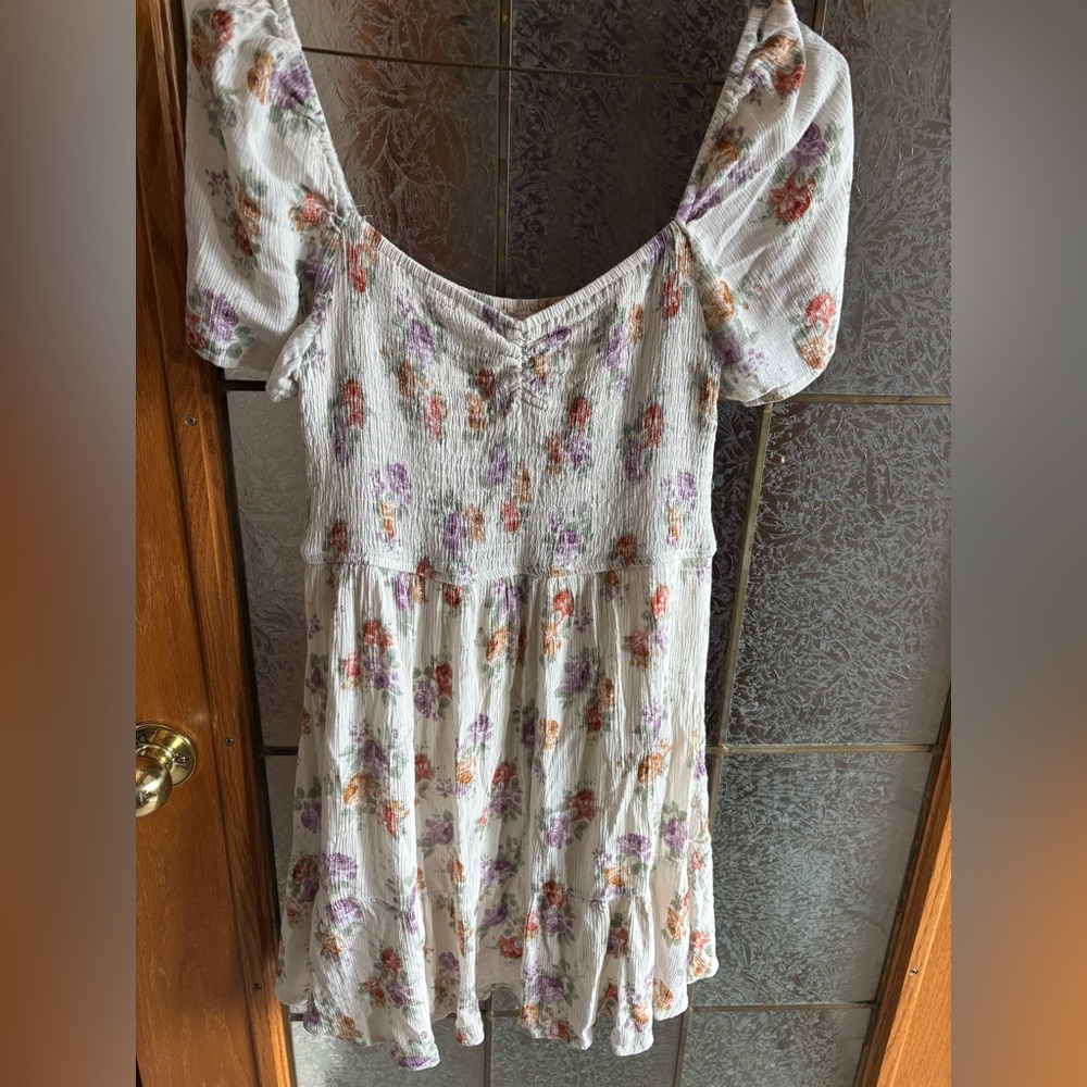 BECOOL FLORAL PRINT DRESS WITH PUFF SLEEVES 16”- 21” PTP